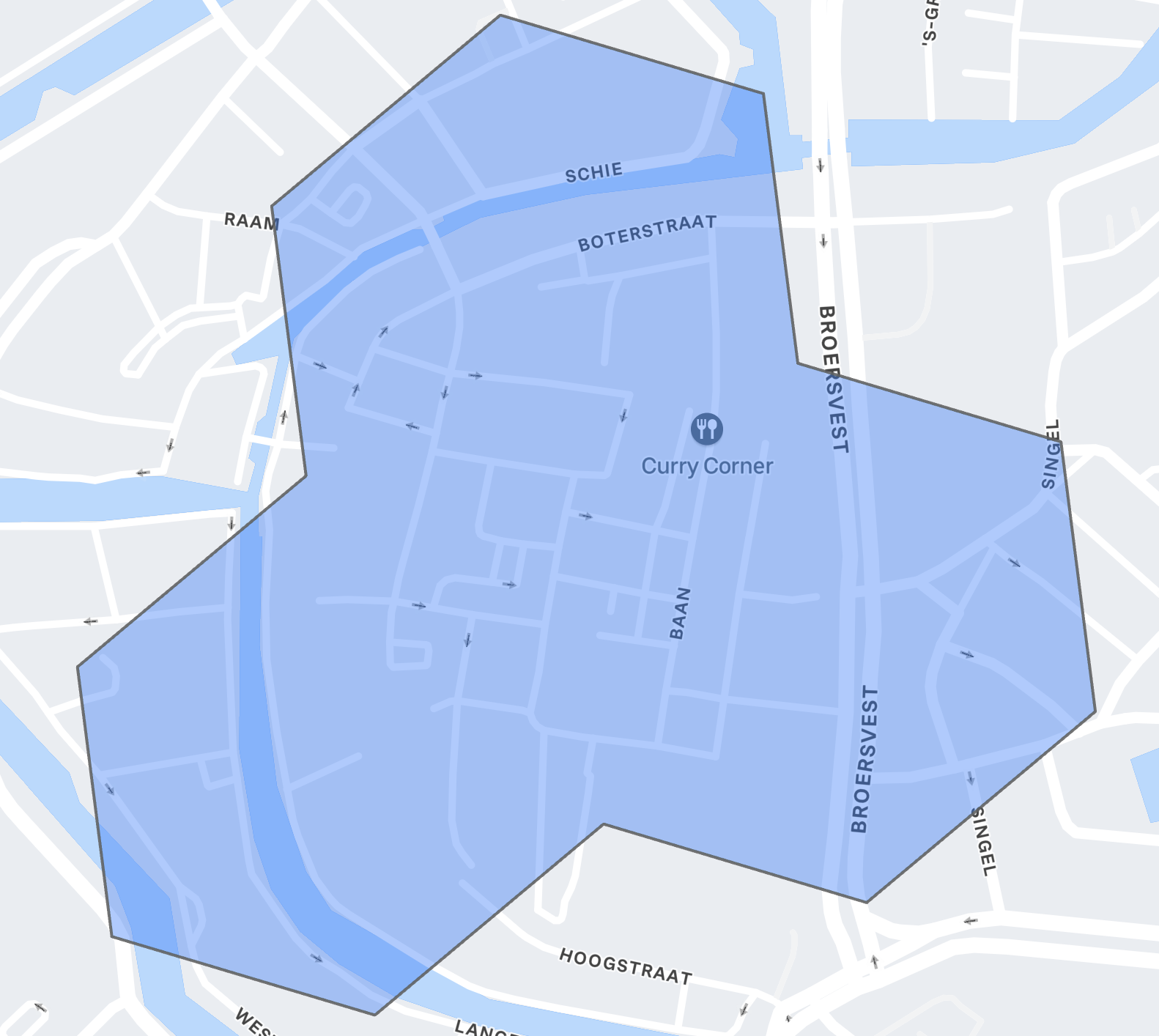 Rotterdam Schiedam Delivery Zone
